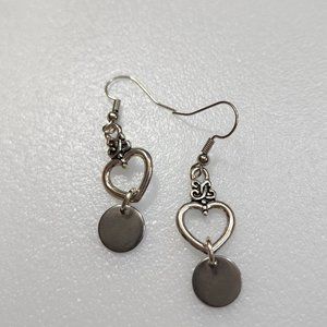 Heart Shaped Dangled Earrings